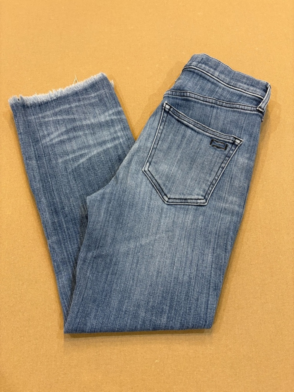 AYR The Bomb Pop Straight Leg Frayed Hem Jeans Size 27S